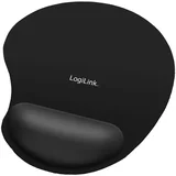 Mousepad with gel wrist rest support, black, ID0027