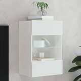 Zidni TV ormarić s LED svjetlima bijeli 40 x 30 x 60,5 cm | shoptok.hr