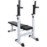 vidaXL Vadbena klop s kompletom uteži in stojalom 60,5 kg | Shoptok.si
