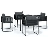  5-dijelni vrtni blagovaonski set crni | shoptok.hr