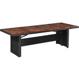 vidaXL Vrtna miza 240x90x74 cm poli ratan in trden akacijev les Cene
