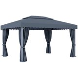  Sjenica sa zastorom 4 x 3 m antracit aluminijska | shoptok.hr