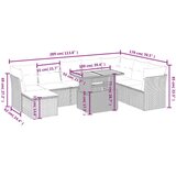  9-dijelni set vrtnih sofa s jastucima crni od poliratana | shoptok.hr