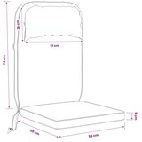  Jastuk za sunčanje 100% poliester Crna 55 x 124 x 5 cm - Crna Melange | shoptok.hr
