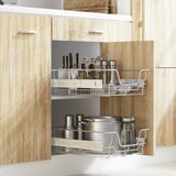 vidaXL Izvlečne žične košare 2 kosa srebrne 45 cm | Shoptok.si