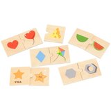 Viga puzzle set koji kombinira oblike i predmete | shoptok.hr