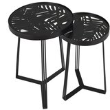 The home deco factory Klubske mizice WILD X2 Črna | Shoptok.si