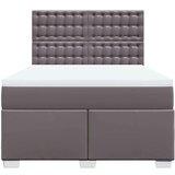 vidaXL Krevet s oprugama i madracem sivi 140x190 cm od umjetne kože | shoptok.hr