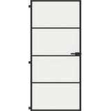Sobna vrata tanka crna 93x201,5 cm kaljeno staklo i aluminij | Eponuda.com