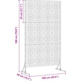 vidaXL kovinski ograjni panel Črn Kovina Velik Vzorec Ograjni panel | Shoptok.si
