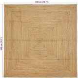vidaXL Tepih Bež 200 x 200 cm Juta | shoptok.hr