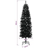  Umjetno usko božićno drvce s kuglicom 180 cm 300 LED lampica - 180 cm s LED-ima i ružičastim lopticama | shoptok.hr
