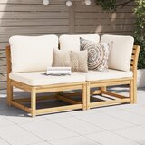 Maison Chic Seti vrtnega pohištva - Vrtna garnitura - Vrtni pohištvo set 2-delna z blazinami trden akacijev les, (21811207) | Shoptok.si