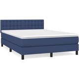  Box spring postelja z vzmetnico modra 140x200 cm blago, (20892640) | Shoptok.si