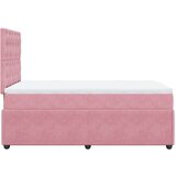 vidaXL Box spring postelja z vzmetnico roza 120x190 cm žamet | Shoptok.si