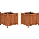 vidaXL Povišene gredice 2 kom 50 x 50 x 50 cm od jelovine Cijene