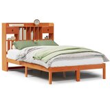 Krevet s regalom za knjige bez madraca 135 x 190 cm od borovine | shoptok.hr