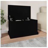 Kutija za pohranu crna 70 x 40 x 28 cm od konstruiranog drva | shoptok.hr
