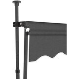 Tenda na ručno uvlačenje s LED svjetlima 100 cm antracit | shoptok.hr
