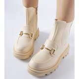 Gemre Beige ankle boots with visible protector Sailetto | Shoptok.si