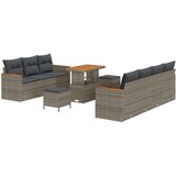 Set od 10 dijelova garniture za vrt s jastučićima siva poli ratan akacija set od 3 dijela garniture za vrt s jastučićima siva p | shoptok.hr