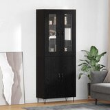  Highboard Bijeli i crni hrast 69,5 x 34 x 180 cm | shoptok.hr