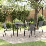  Vrtni set za objed 5 pcs Antracit Čelik s prahom premazan | shoptok.hr