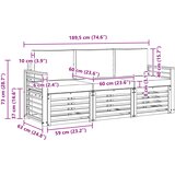  Setovi sofa 3 kom. Bijela i svjetlosiva Polyester | shoptok.hr