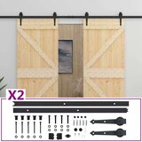  Klizna vrata s priborom za montažu 90 x 210 cm masivna borovina | shoptok.hr