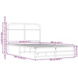  Okvir kreveta bez madraca smeđa boja hrasta 120x200 cm drveni | shoptok.hr