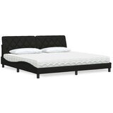  Krevet s madracem crni 200x200 cm od tkanine | shoptok.hr