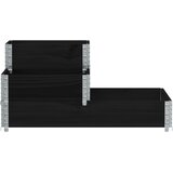  Povišena gredica s 3 razine crna 120 x 80 cm masivna borovina | Eponuda.com