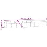  Povišena vrtna gredica od pocinčanog čelika 373x140x36 cm smeđi | Eponuda.com