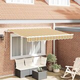 vidaXL retraktilna tenda večbarvno in rumeno in sivo in belo | Shoptok.si