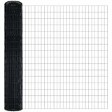 Euro ograda 1,6 x 10 m Željezo prekriveno PVC-om Siva | shoptok.hr