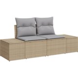 9 kom. set vrtnog kauča s jastučićima bež poli ratan akacija | shoptok.hr