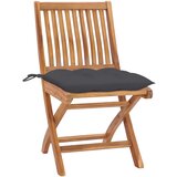 Maison Chic Zložljivi Vrtni Stoli - Stol za vrti z blazinami 4 kosi trdna tikovina JS3312, (21875763) | Shoptok.si