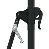  Stenski senčnik z LED in kovinskim drogom 300 cm črn | Shoptok.si