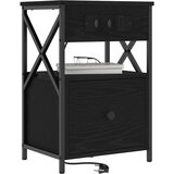  Noćni ormar Crni hrast 40 x 31 x 60 cm Konstruirano drvo | shoptok.hr