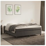  S oprugama i madracem tamnosivi 160x200 cm baršunasti | shoptok.hr