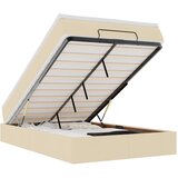  Otomanski okvir kreveta s madracem krem 120x200cm od tkanine | shoptok.hr