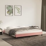 vidaXL Posteljni okvir roza 160x200 cm žamet Cene