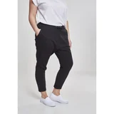 Urban Classics Ladies Open Edge Terry Turn Up Pants black