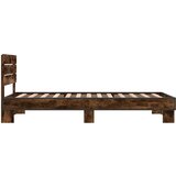  Okvir kreveta s uzglavljem Dimljeni hrast 80 x 200 cm | shoptok.hr