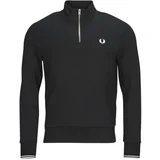 Fred Perry Puloverji HALF ZIP SWEATSHIRT Črna