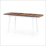 Art Invest Trpezarijski sto Cubo Orah MDF/Bele noge 750x1250(1650) mm Cene