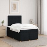  Boxspring krevet s madracem Crna 120 x 190 cm Tkanina | shoptok.hr