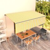  Automatska tenda na uvlačenje s roletom 5 x 3 m žuto-bijela | shoptok.hr