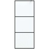 Pregrada za tuš črna 80x195 cm motno ESG steklo, (20683783) | Shoptok.si
