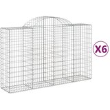  Lučne gabionske košare 6 kom 200x50x120/140cm pocinčano željezo | Eponuda.ba